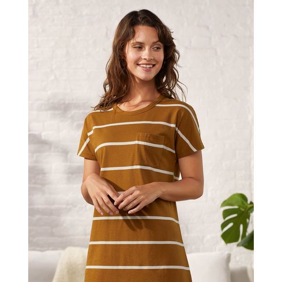 UpWest Women's Perfect Stripe T-Shirt Dress - Picture 2 of 4